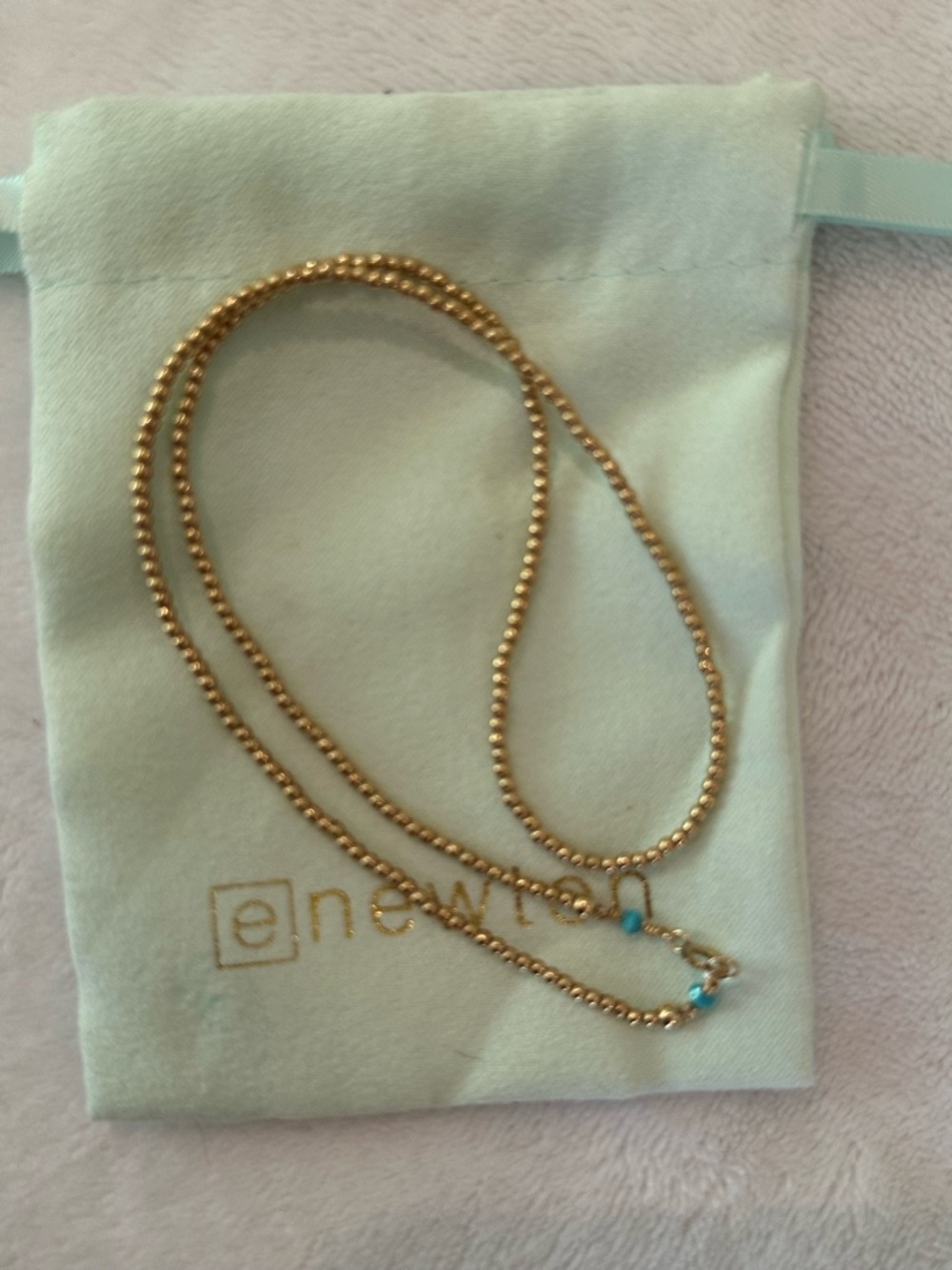 enewton - 2mm gold bead 15” necklace